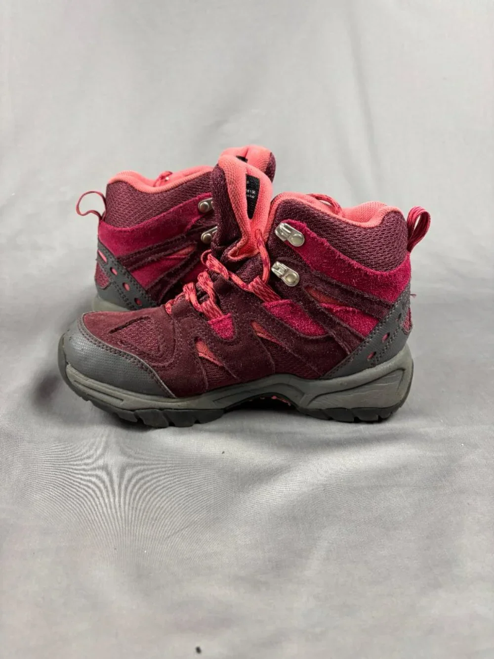 L.L. Bean Kids Trail Model Hiker Lace Up Boots Youth Kids Size 4.0 Black Cherry